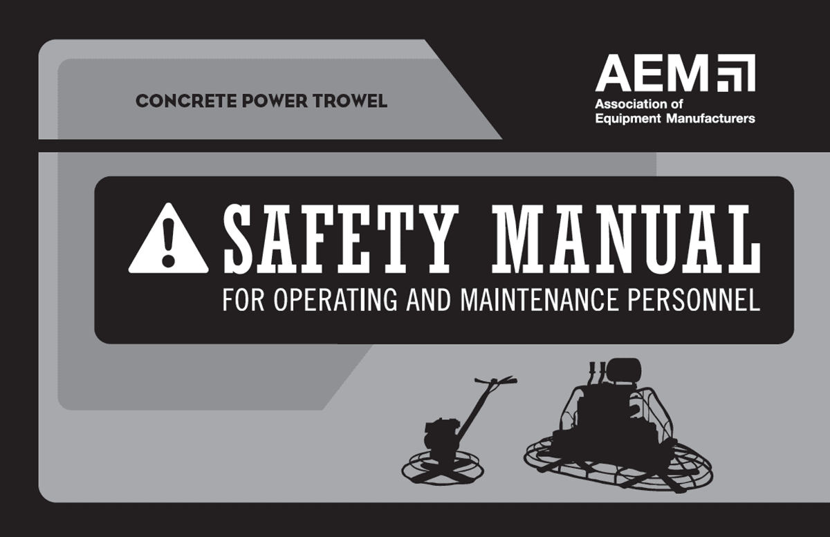View details for Concrete Power Trowel Safety Manual